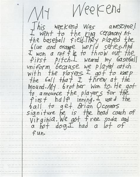 descriptive writing examples 2nd grade