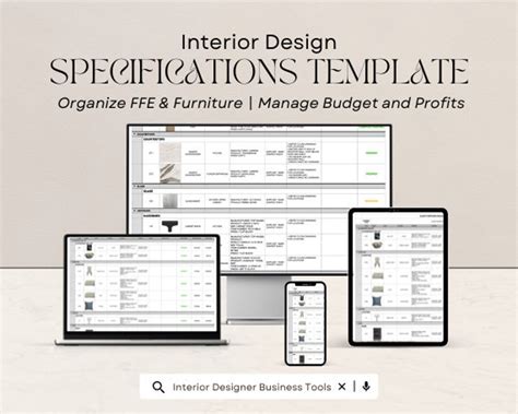 design specification template excel