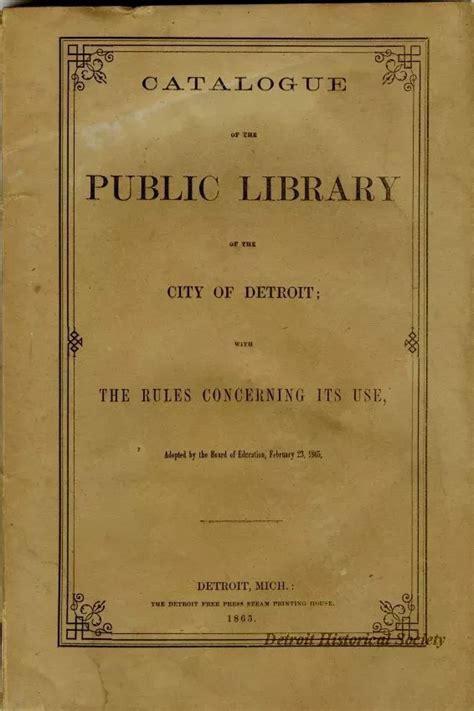 Detroit Library Catalog