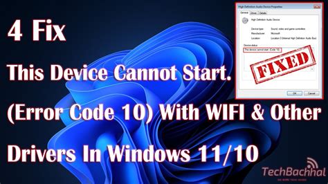 device driver error code 10