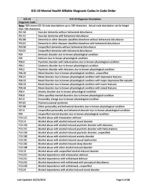dhs code list