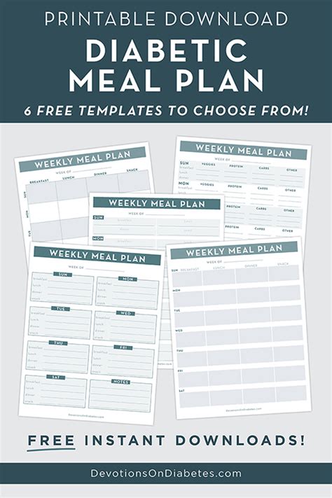 Diabetes Meal Plan Template