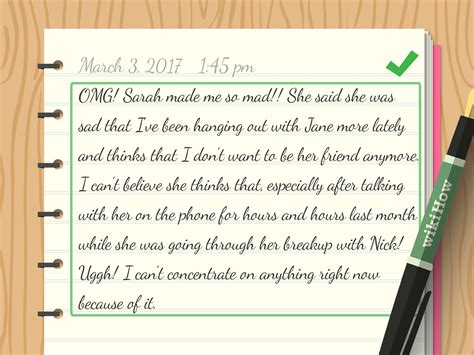 diary entry format and sample
