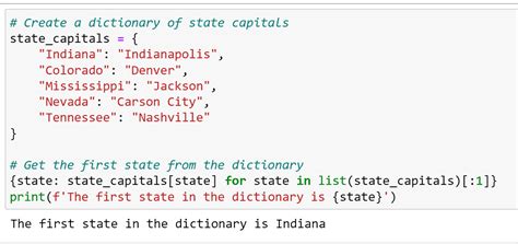 dictionary python get first value