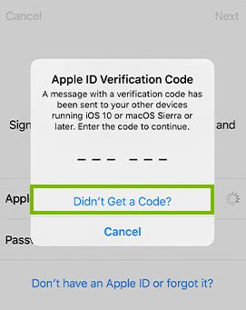 didn t get apple verification code