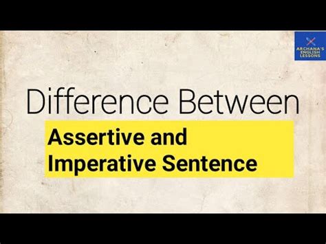 difference between assertive and imperative sentence with examples