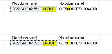 difference between datetime2 and datetime2 7