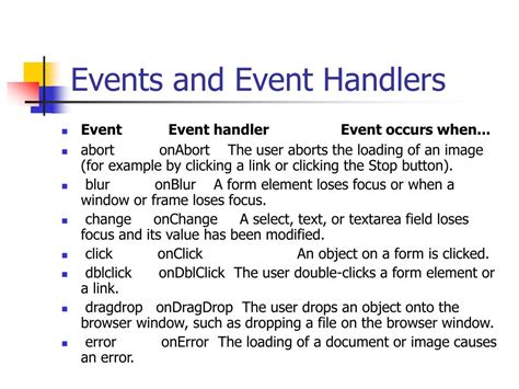 difference between event and event handler