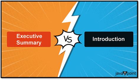 difference between executive summary and introduction examples