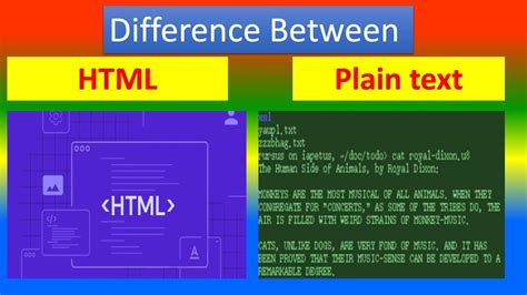 difference between html and plain text format