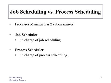 difference between job scheduling and cpu scheduling