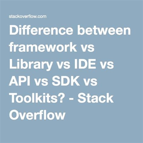 difference between library and sdk