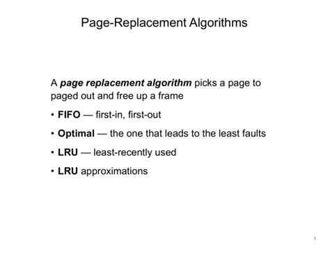 difference between page replacement algorithms