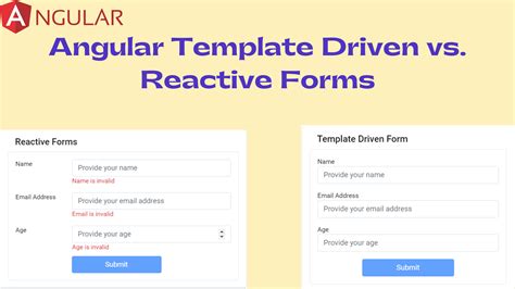 difference between reactive form and template form