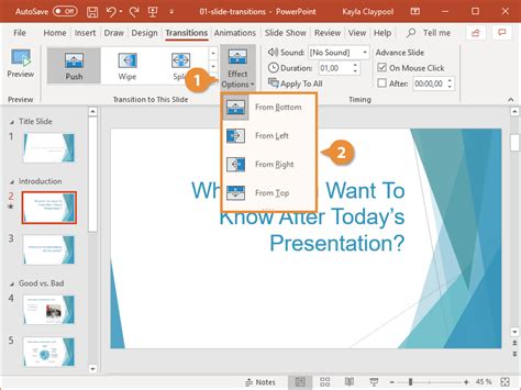 difference between slide transition and animation effect in ms powerpoint