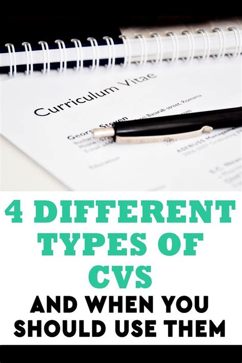 different kinds of cvs