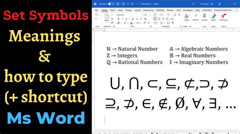 different symbols in microsoft word