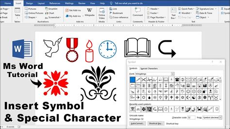 different symbols in ms word