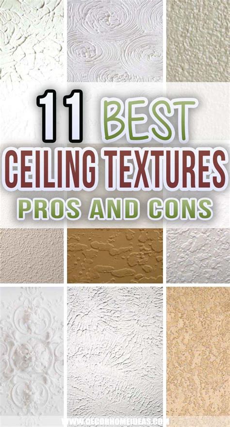 different textures of ceilings