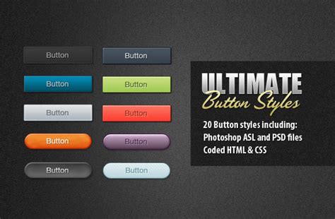 different types of button styles in html