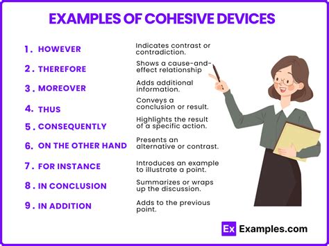different types of cohesive devices with examples