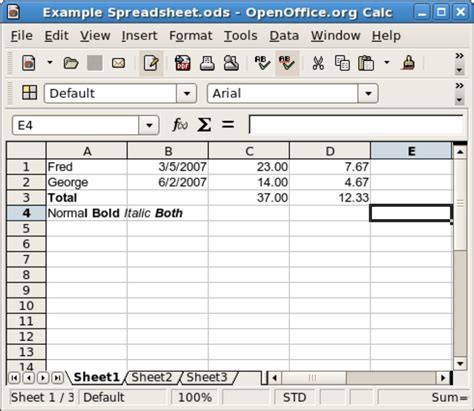 different types of excel sheet