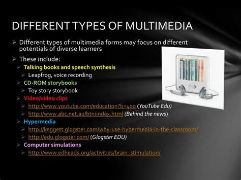 different types of multimedia presentations