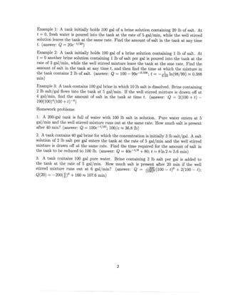 differential equations mixture problems with solutions pdf