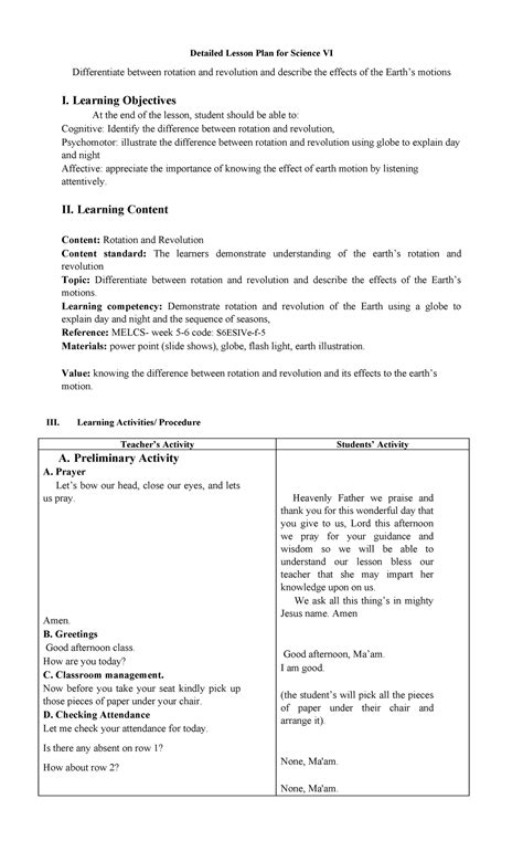 differentiate between lesson plan and lesson notes