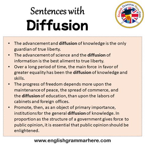 diffuse sentence in english