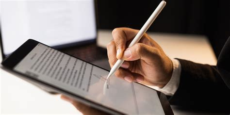digital tablet to take notes