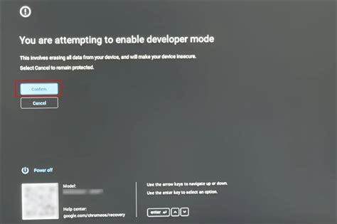 disable developer mode in chromebook