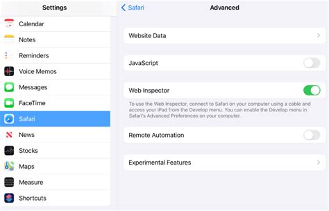 disable javascript in chrome ios