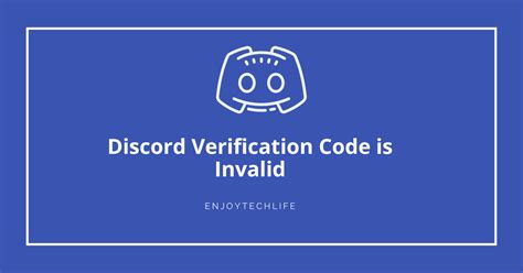 discord authentication code invalid
