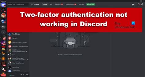 discord authentication not working