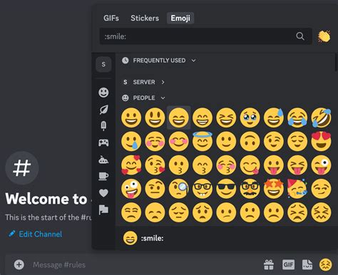 discord emoji text list