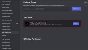 discord game pass code not working reddit