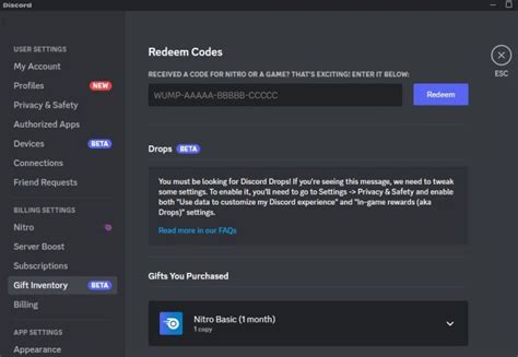 discord nitro enter code