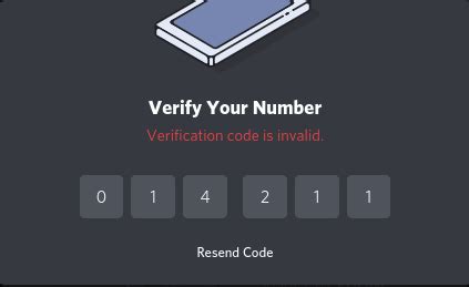 discord phone verification code is invalid