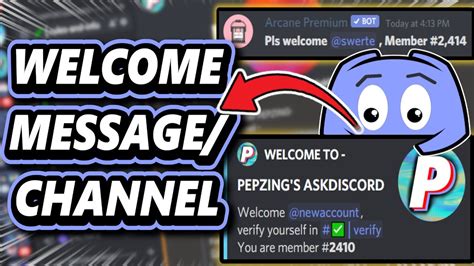 discord welcome message code