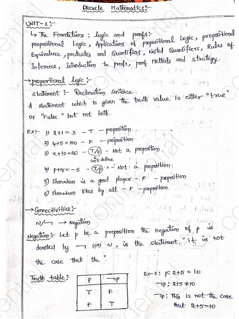 discrete mathematics short notes pdf