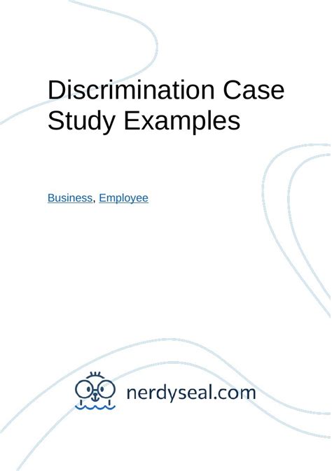 discrimination case study examples for students