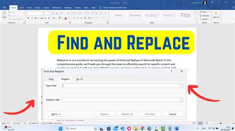 discuss about find and replace text in ms word