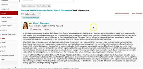 discussion post reply examples for students