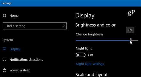Brightness Display