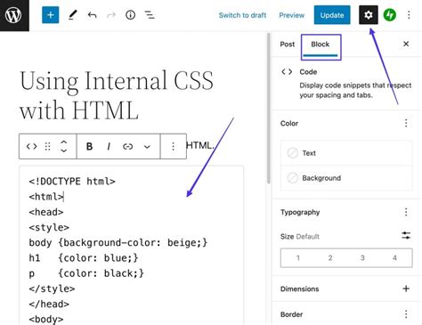 display code in wordpress