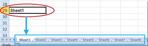 display sheet name in excel cell