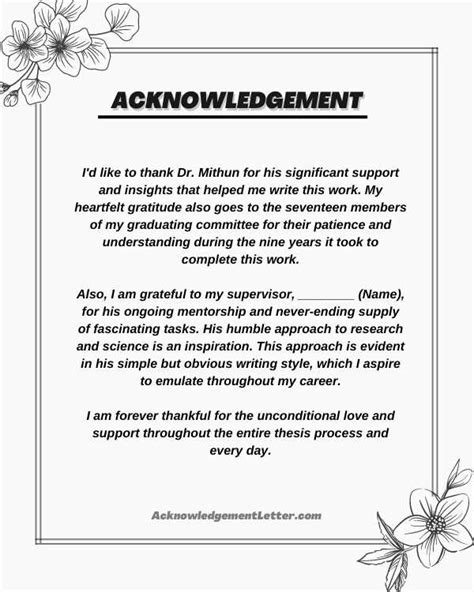 dissertation acknowledgement sample pdf