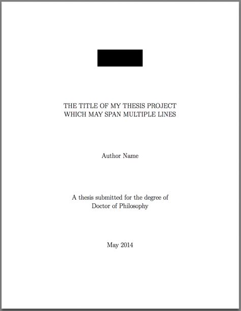 dissertation front page sample