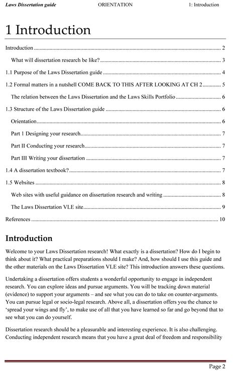 dissertation layout sample